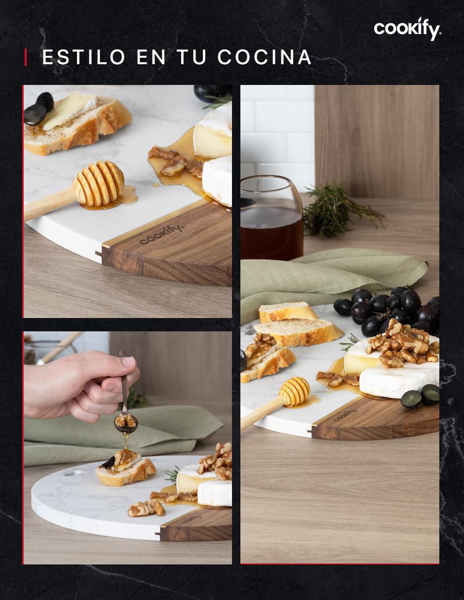 Tabla para queso de madera y mármol 3
