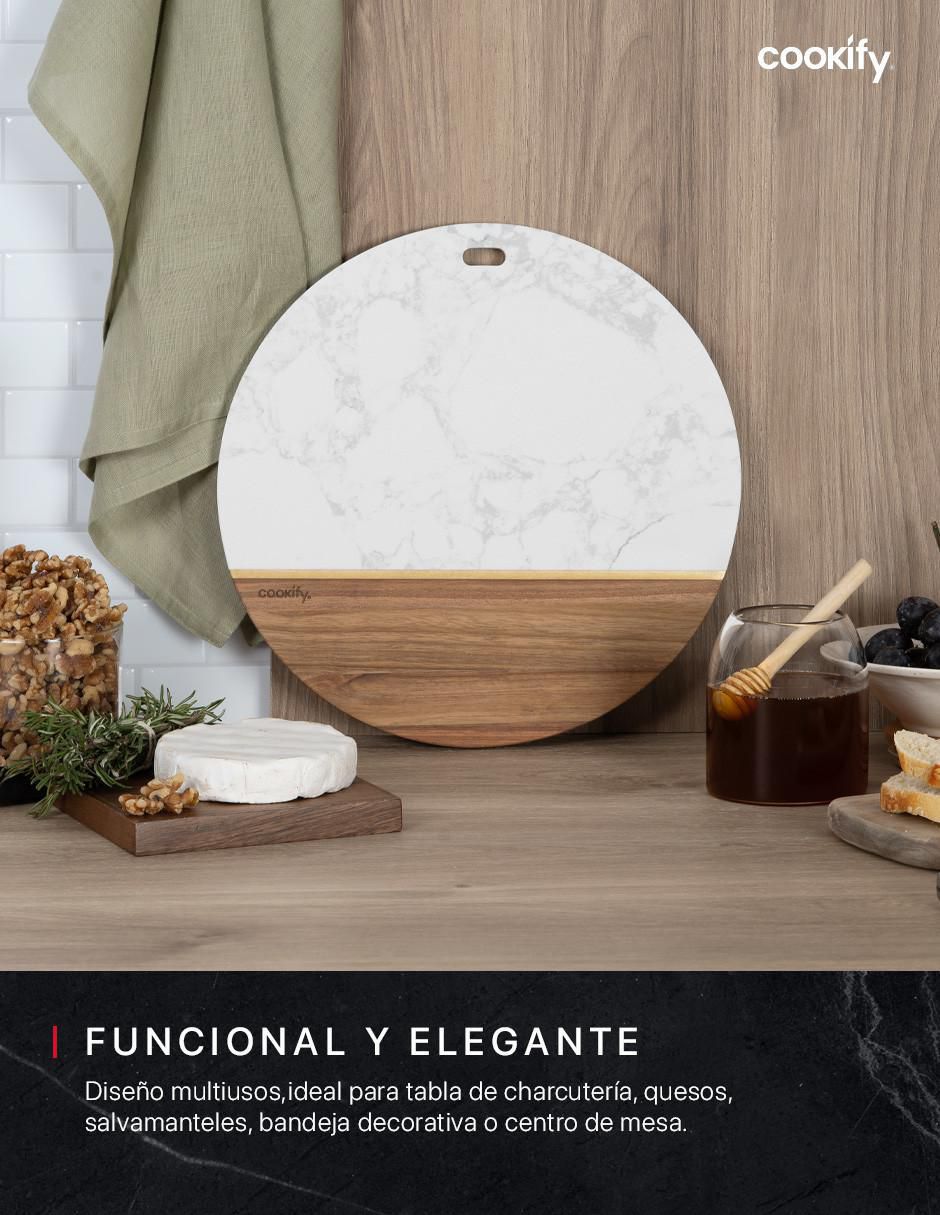 Tabla para queso de madera y mármol 4