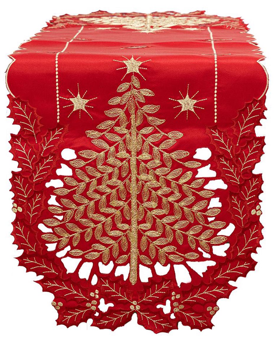 Camino mesa Navidad árbol Camino mesa Navidad árbol