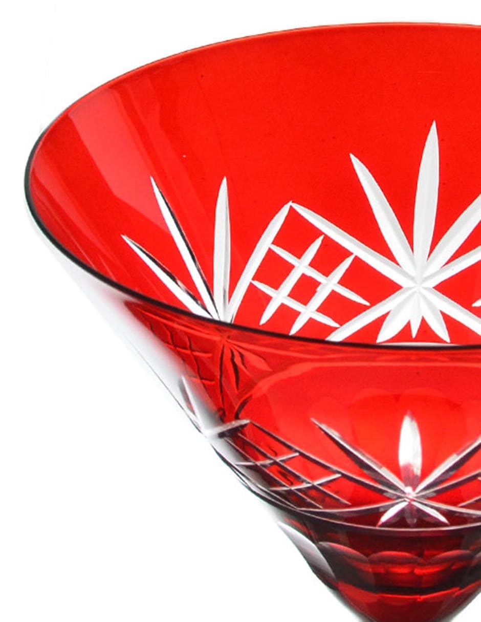 Copa para martini navideña Escarlata de vidrio 2