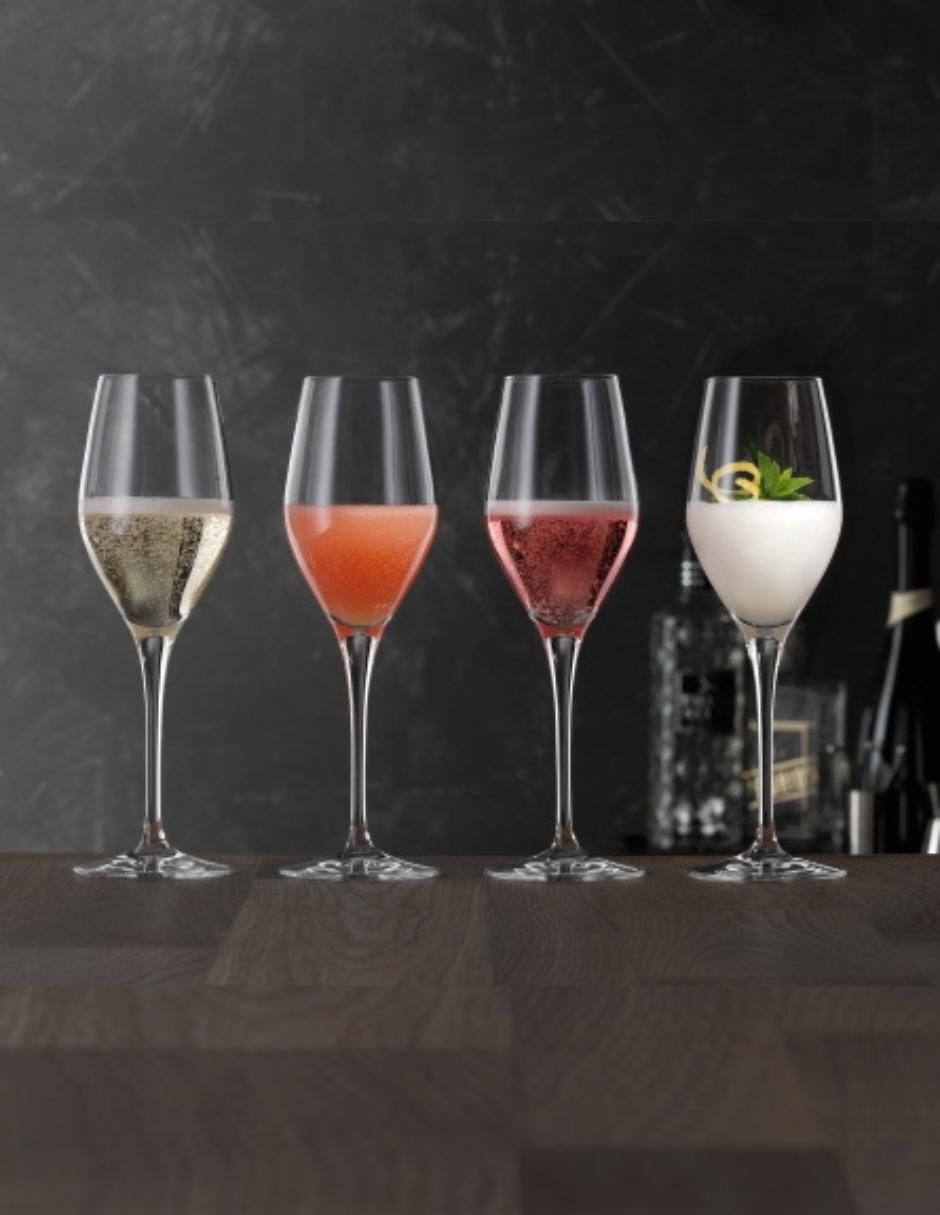 Set de copas para champán Proseco de vidrio 3