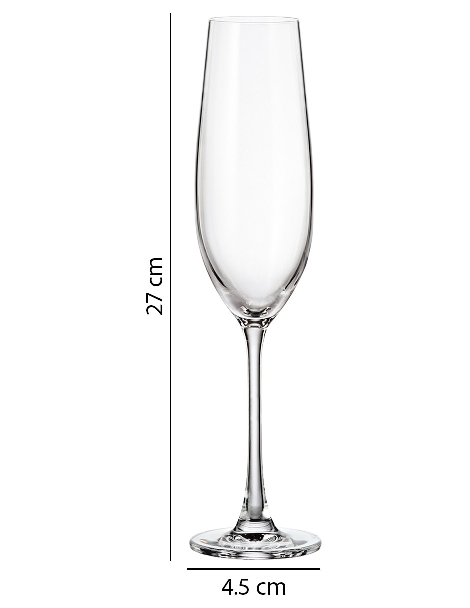 Copa para flauta Bohemia de cristal 3