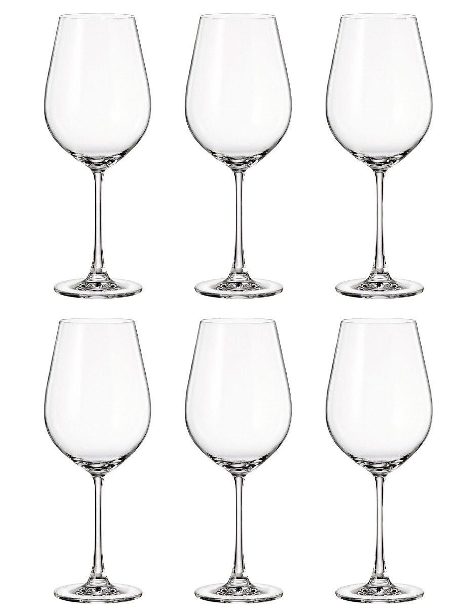 Set de copas para vino tinto Verona de cristal 6 piezas