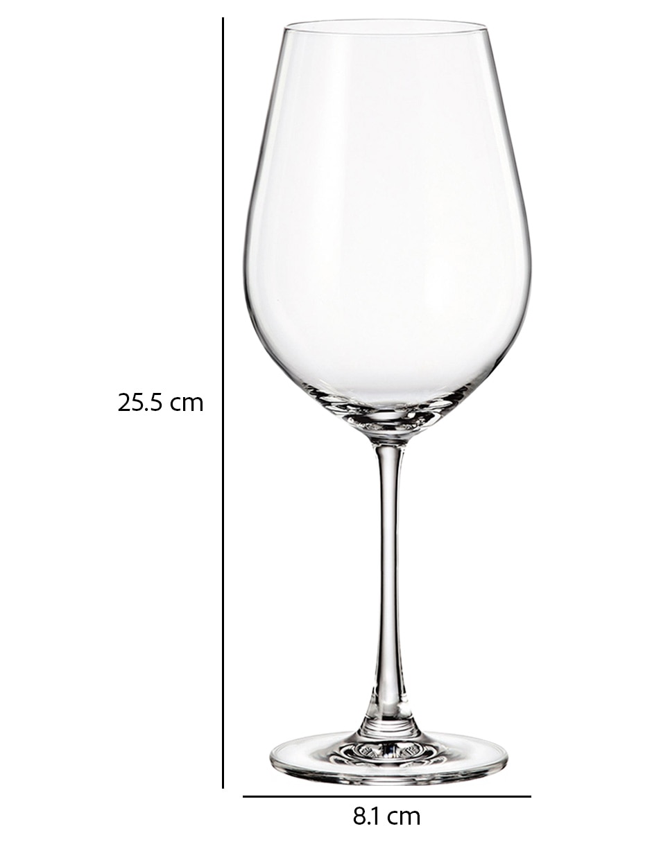 Set de copas para vino tinto Verona de cristal 6 piezas 5