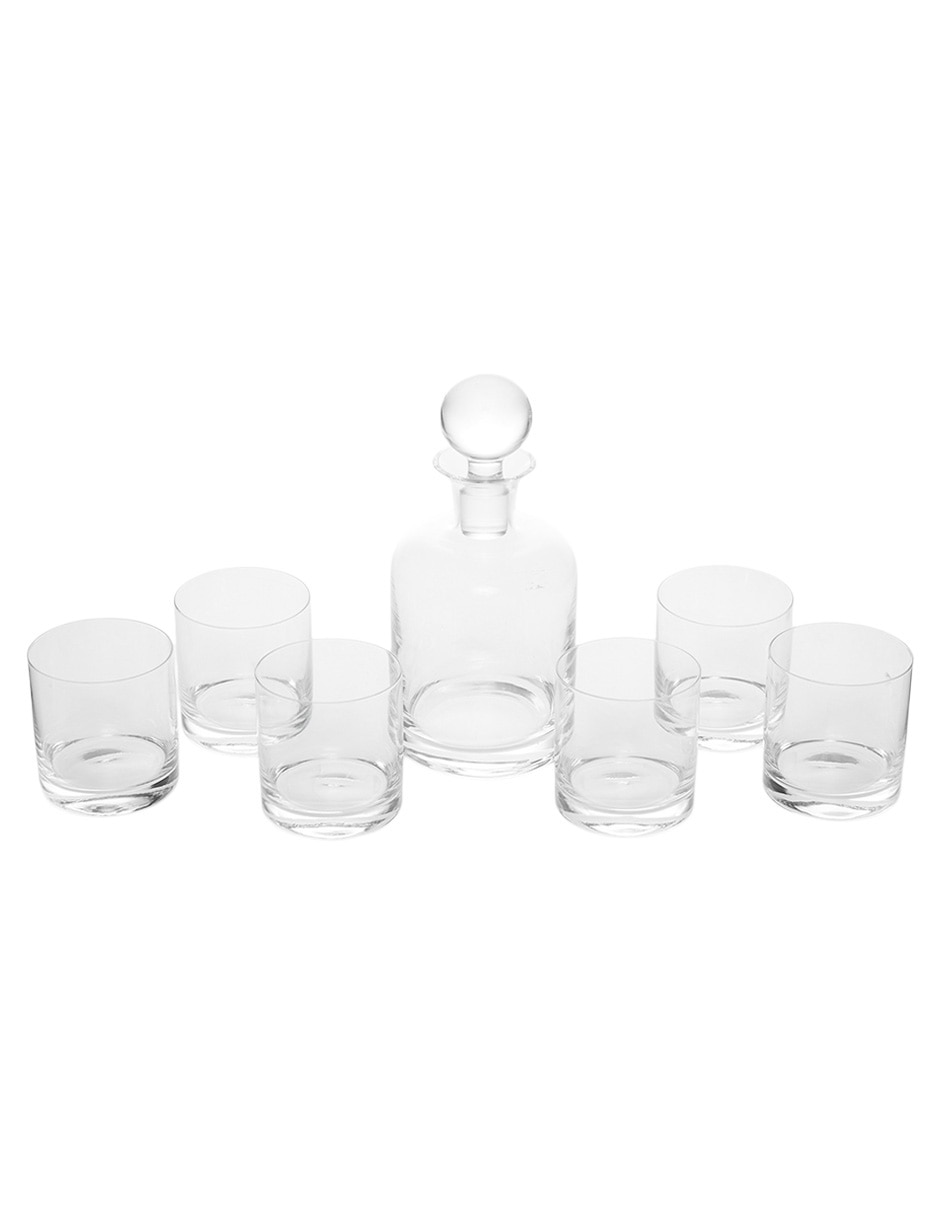 Set licorera y vasos Bohemia Whisky de cristal 2