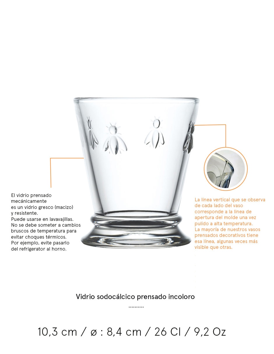Vaso Abeille de vidrio 3
