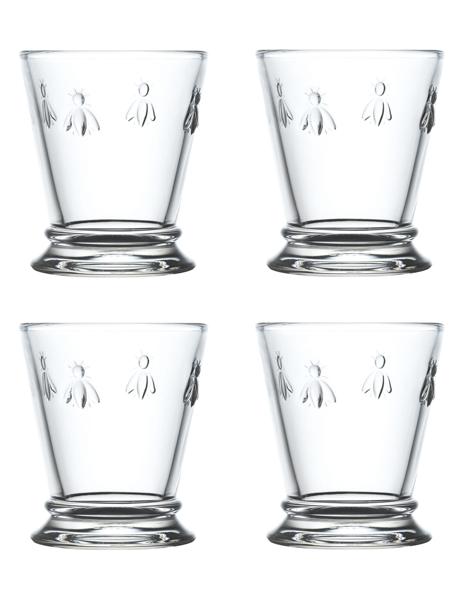 Set vasos Abeille de vidrio con 4 piezas