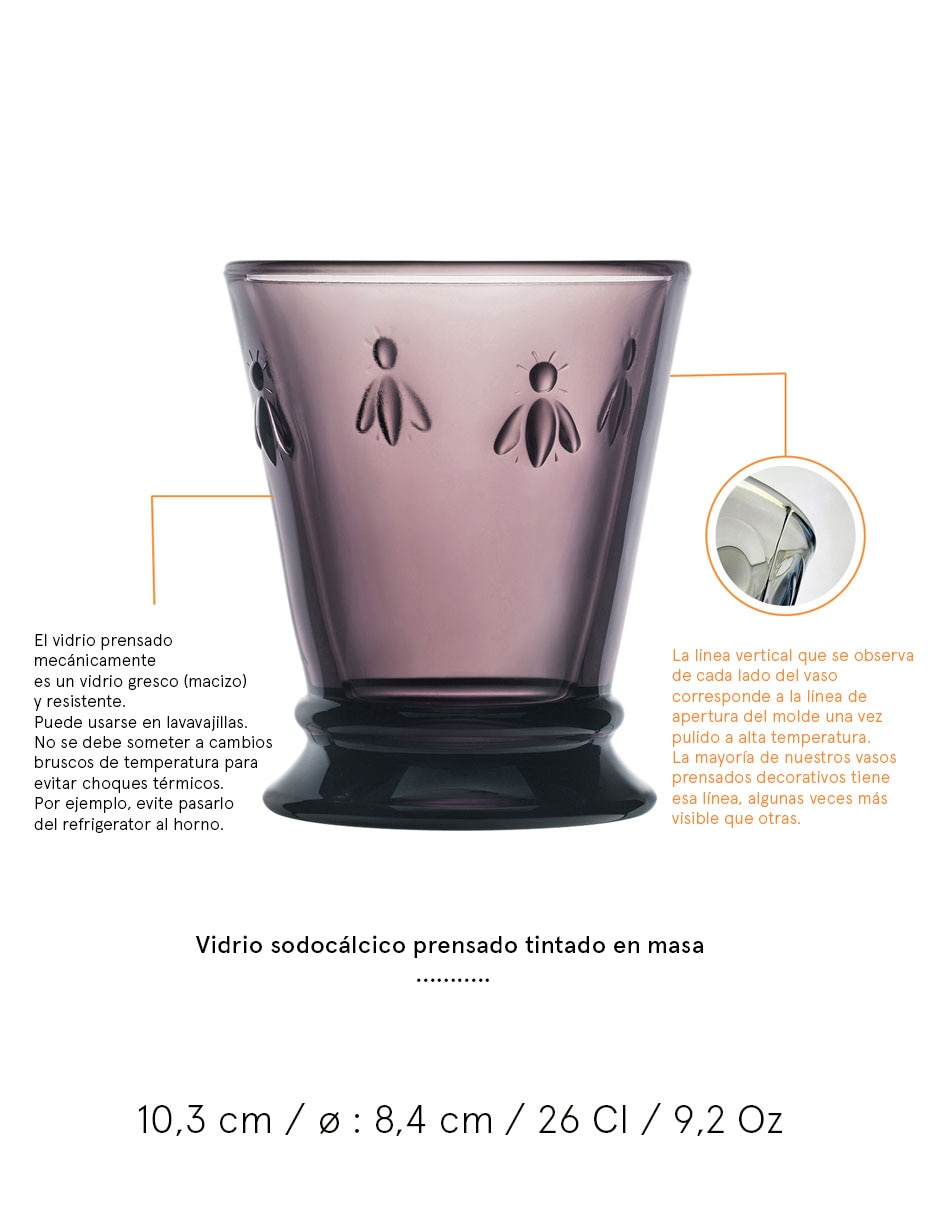 Vaso Abeille de vidrio 4