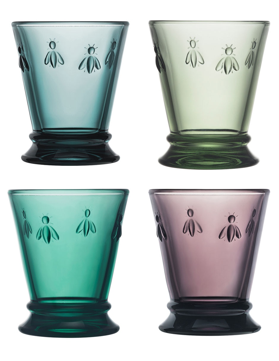 Set vasos Abeille de vidrio con 4 piezas