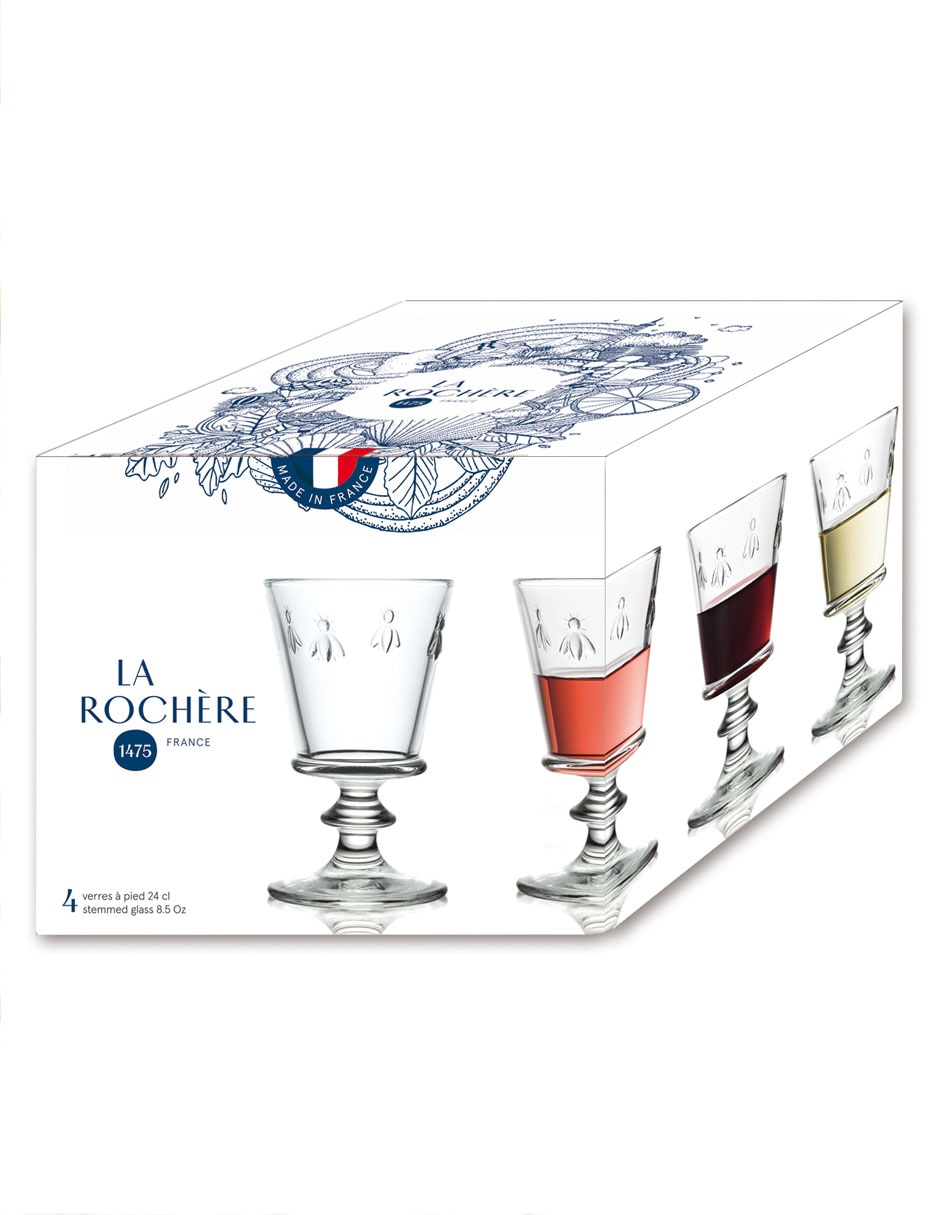 Set de copas para agua de vidrio 4