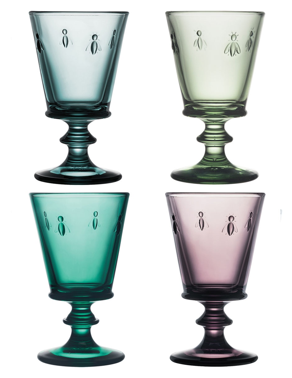 Set de copas para agua de vidrio