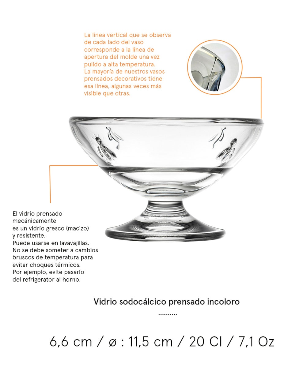 Copa para helado de vidrio 6