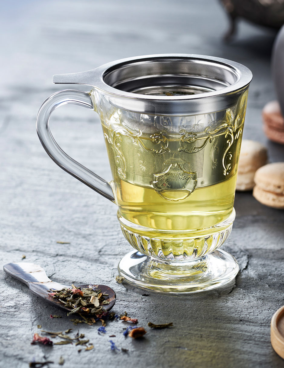 Infusor Versailles de vidrio para té 6