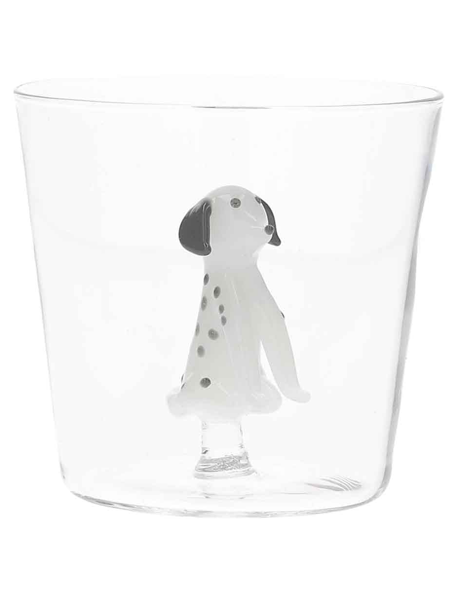 Set de vasos para agua dogs dalmata de borosilicato con 2 piezas