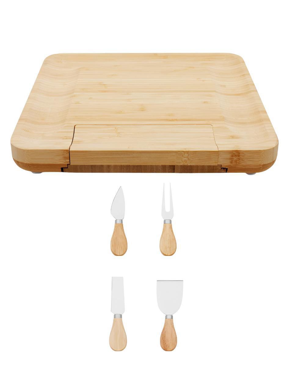 Set tabla para queso Xtllar1029 de bambú