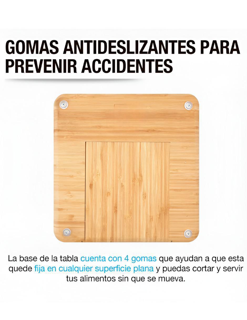 Set tabla para queso Xtllar1029 de bambú 4