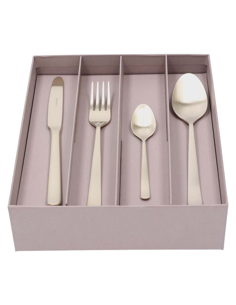 Set cubiertos Oslo de acero inoxidable 16 piezas 10