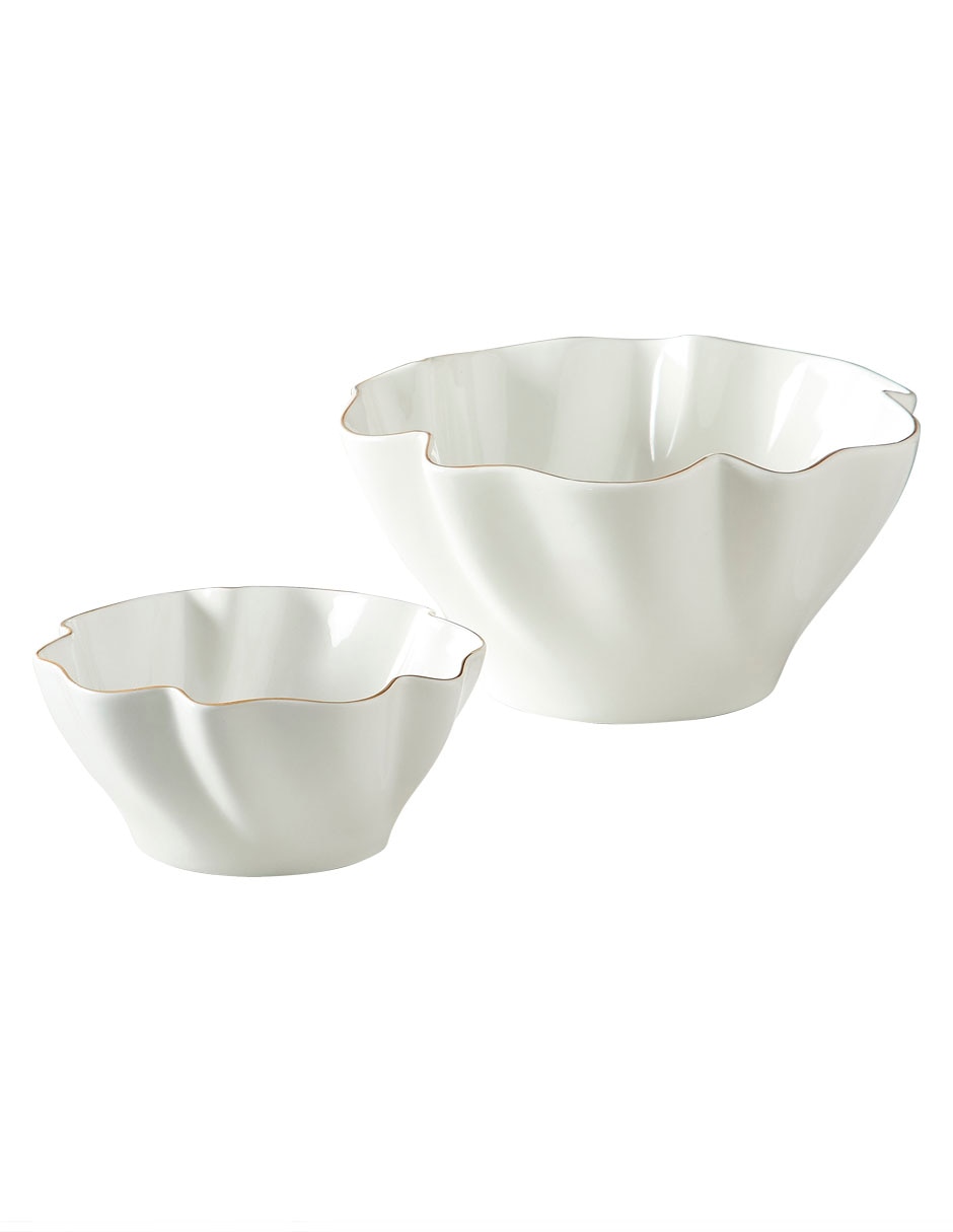 Set bowl Ondas Oasis 2 piezas de porcelana