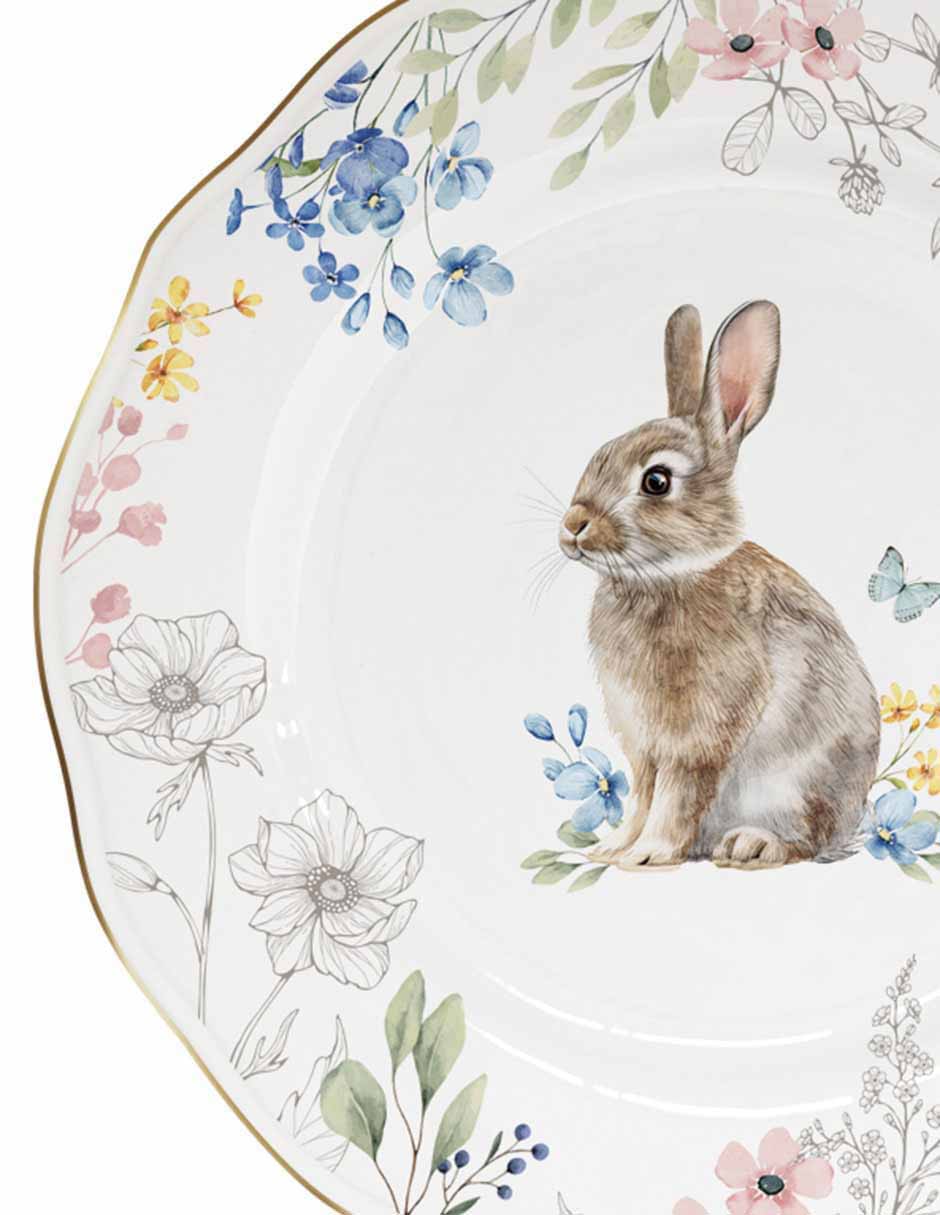 Set de plato para postre de porcelana 4 piezas 4