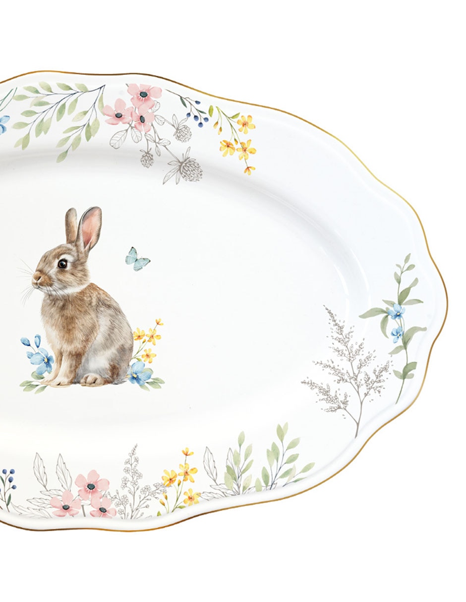 Platón Flowery Easter de porcelana 2