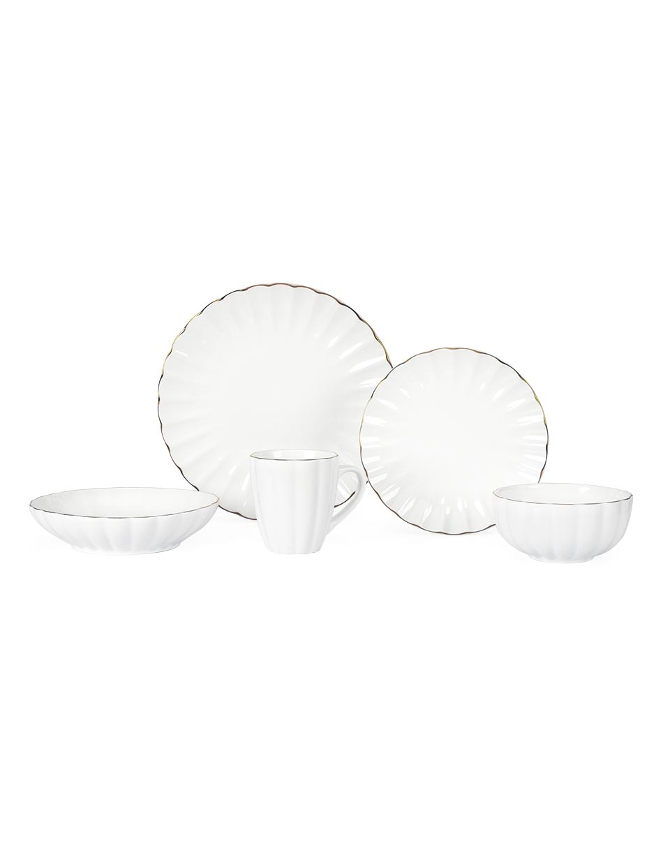 Vajilla jaz de porcelana para 4 personas