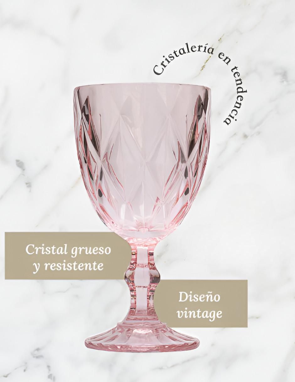 Set de copas universal xtllar3990 de cristal 6 piezas 2
