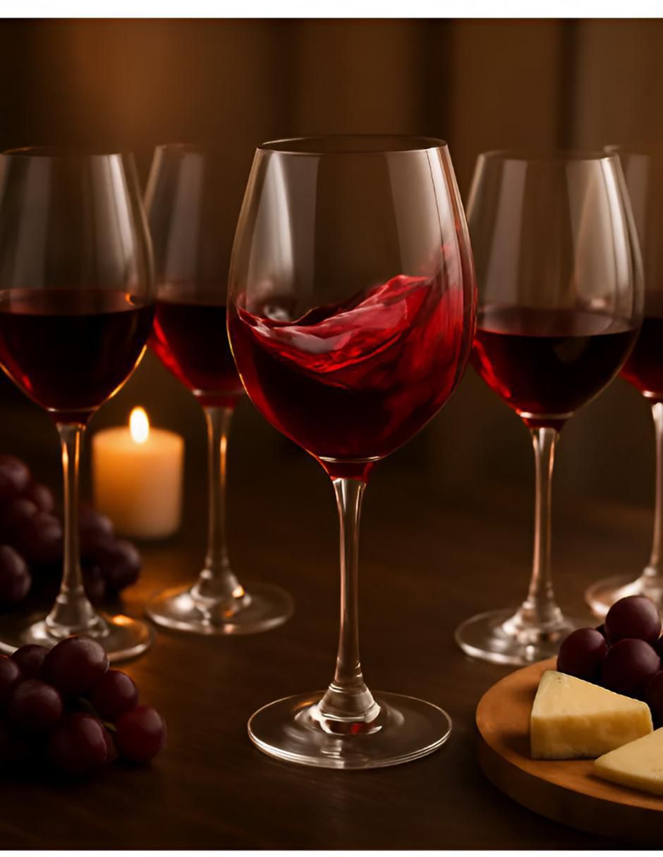 Set de copas para vino xtllar3991 de cristal 6 piezas 3