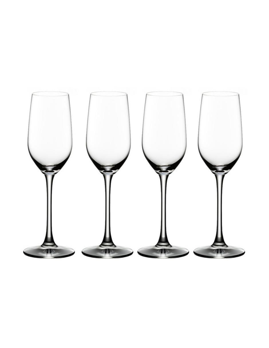 Set de copas para tequila de cristal 4 piezas