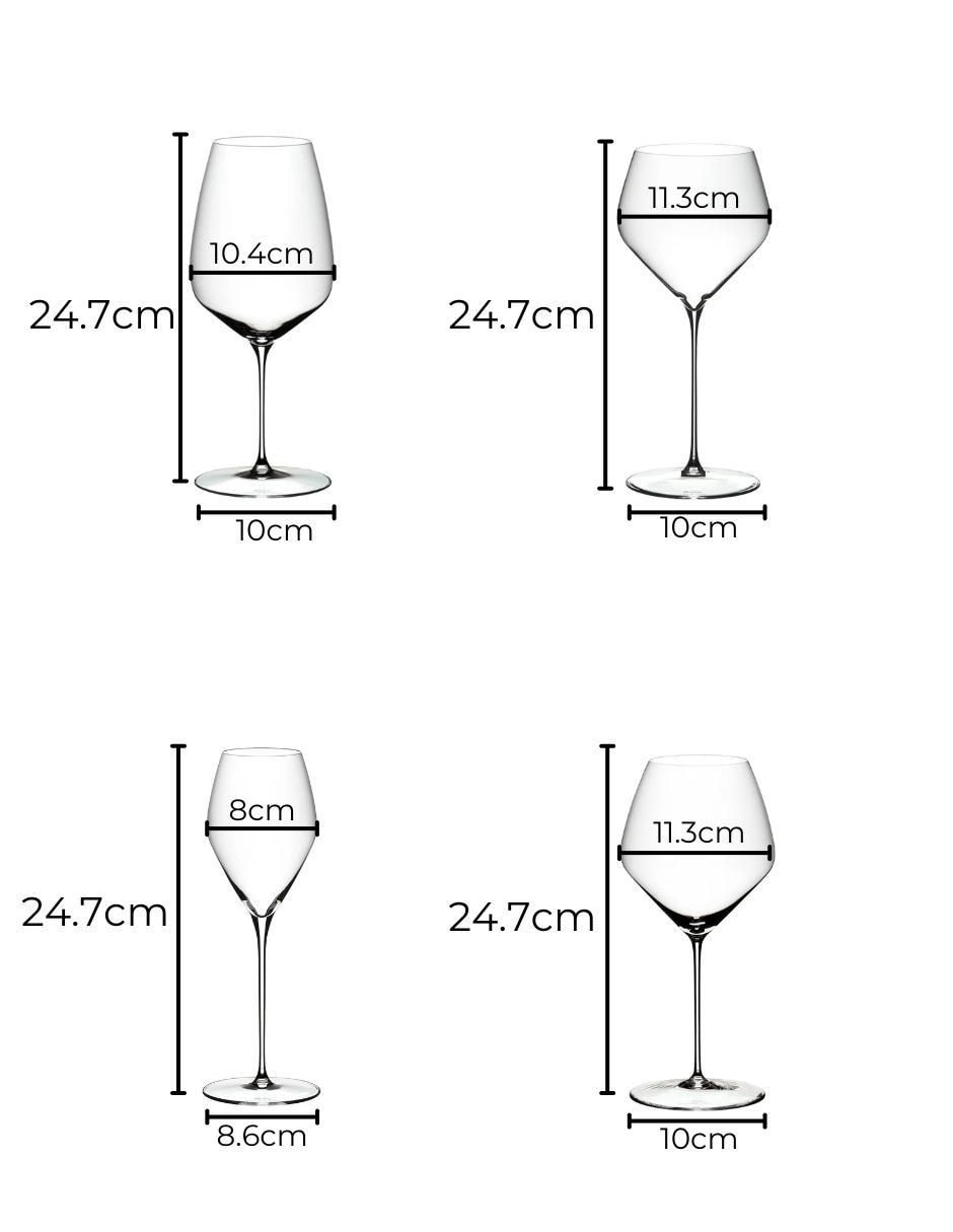Set de copas para vino Veloce Tasting de cristal 4 piezas 7