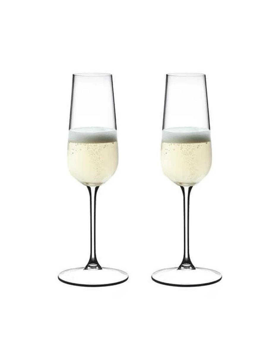 Set de copas para champán flauta de cristal 2 piezas 3