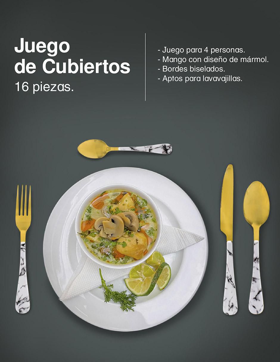 Set cubiertos de acero inoxidable 16 piezas 3