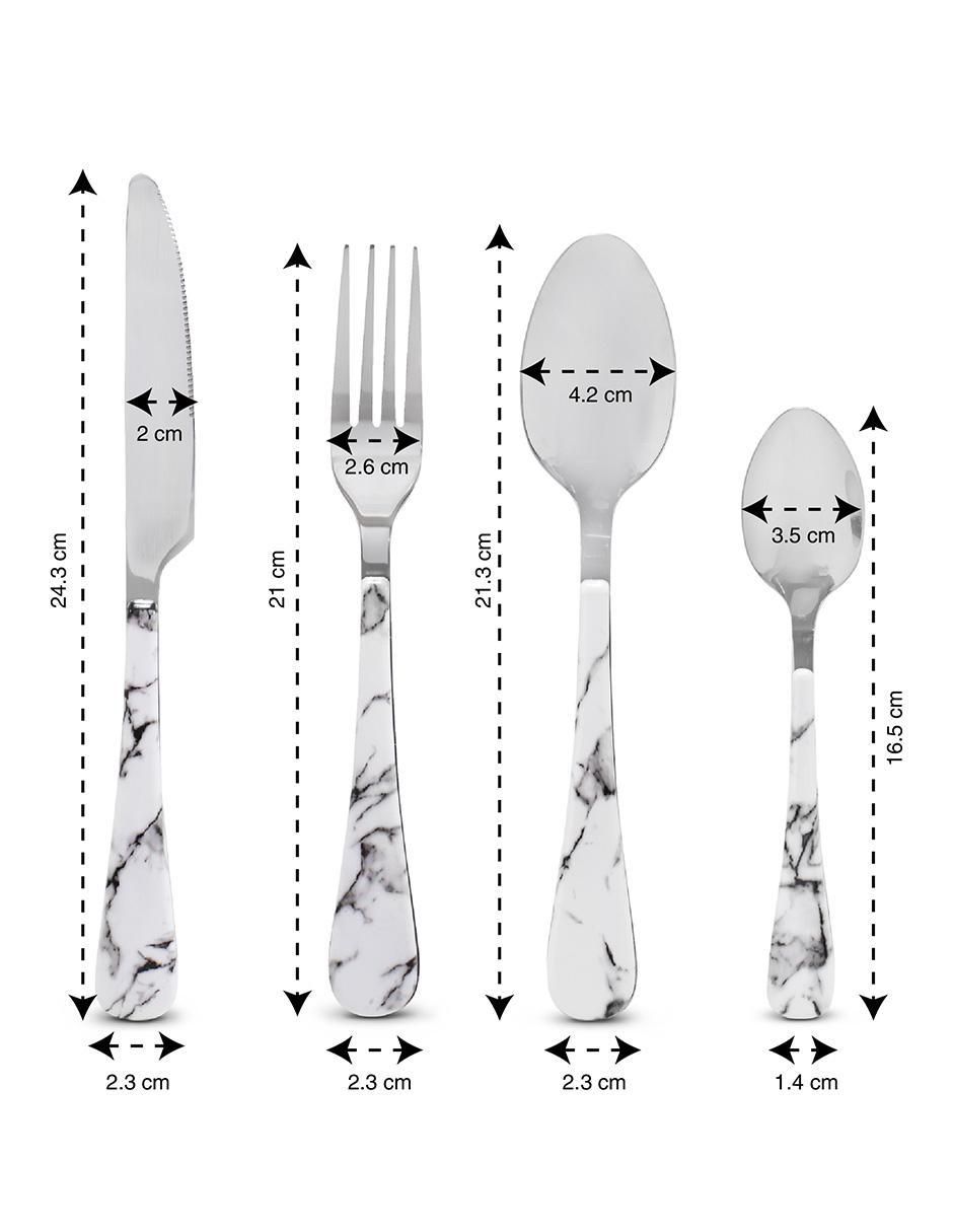 Set cubiertos de acero inoxidable 16 piezas 6