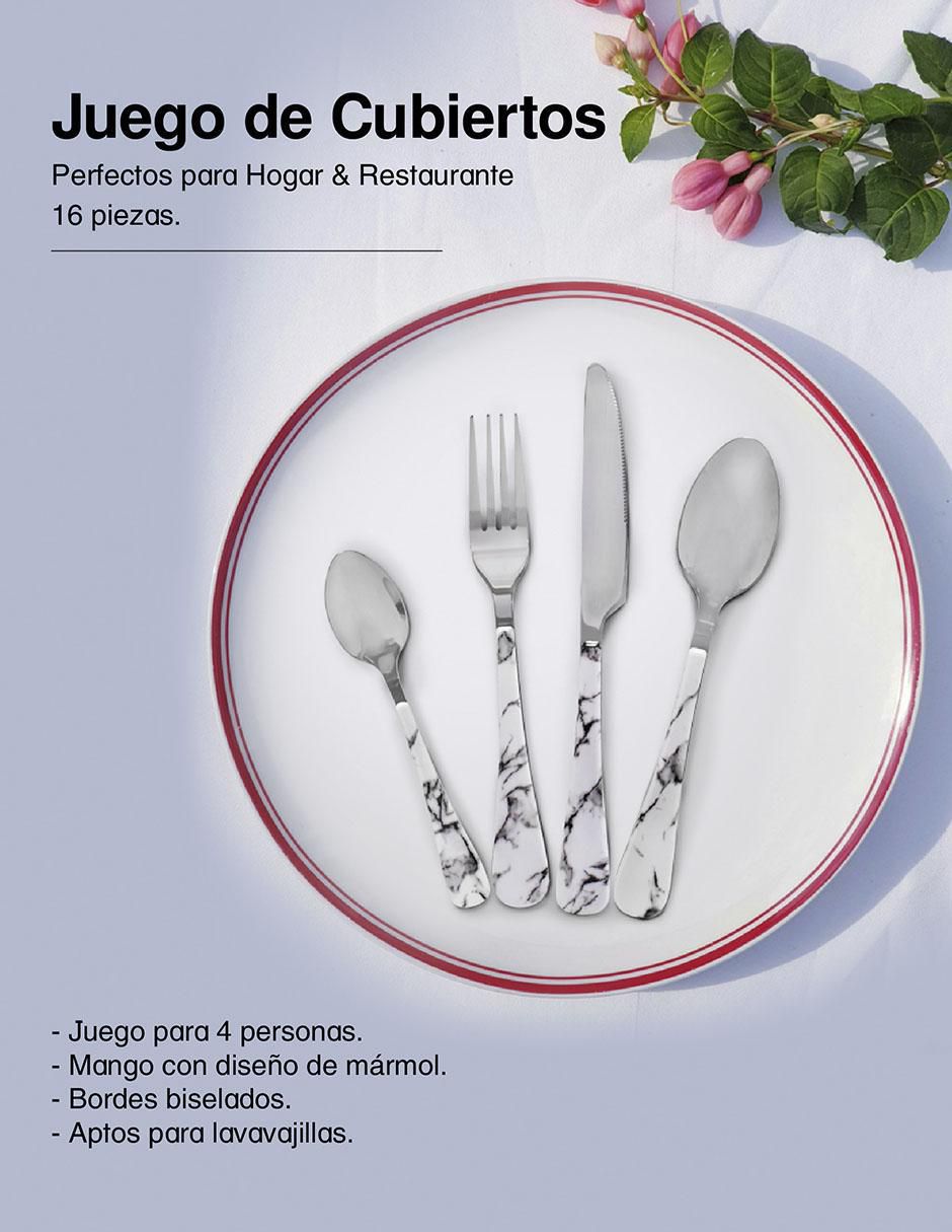 Set cubiertos de acero inoxidable 16 piezas 3