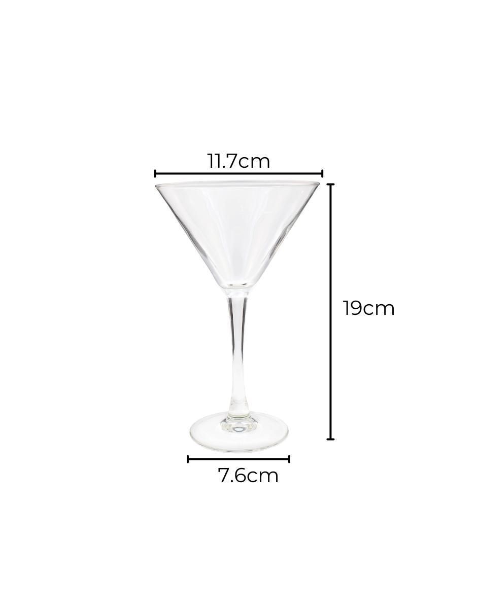 Set de copas para Martini de vidrio 6 piezas 3