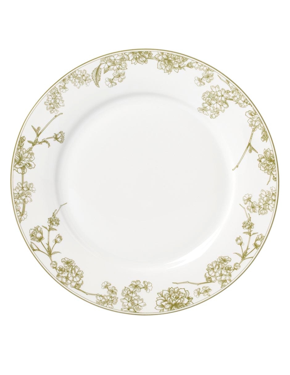 Set de plato para postre Oasis Floral de porcelana 4 piezas 2