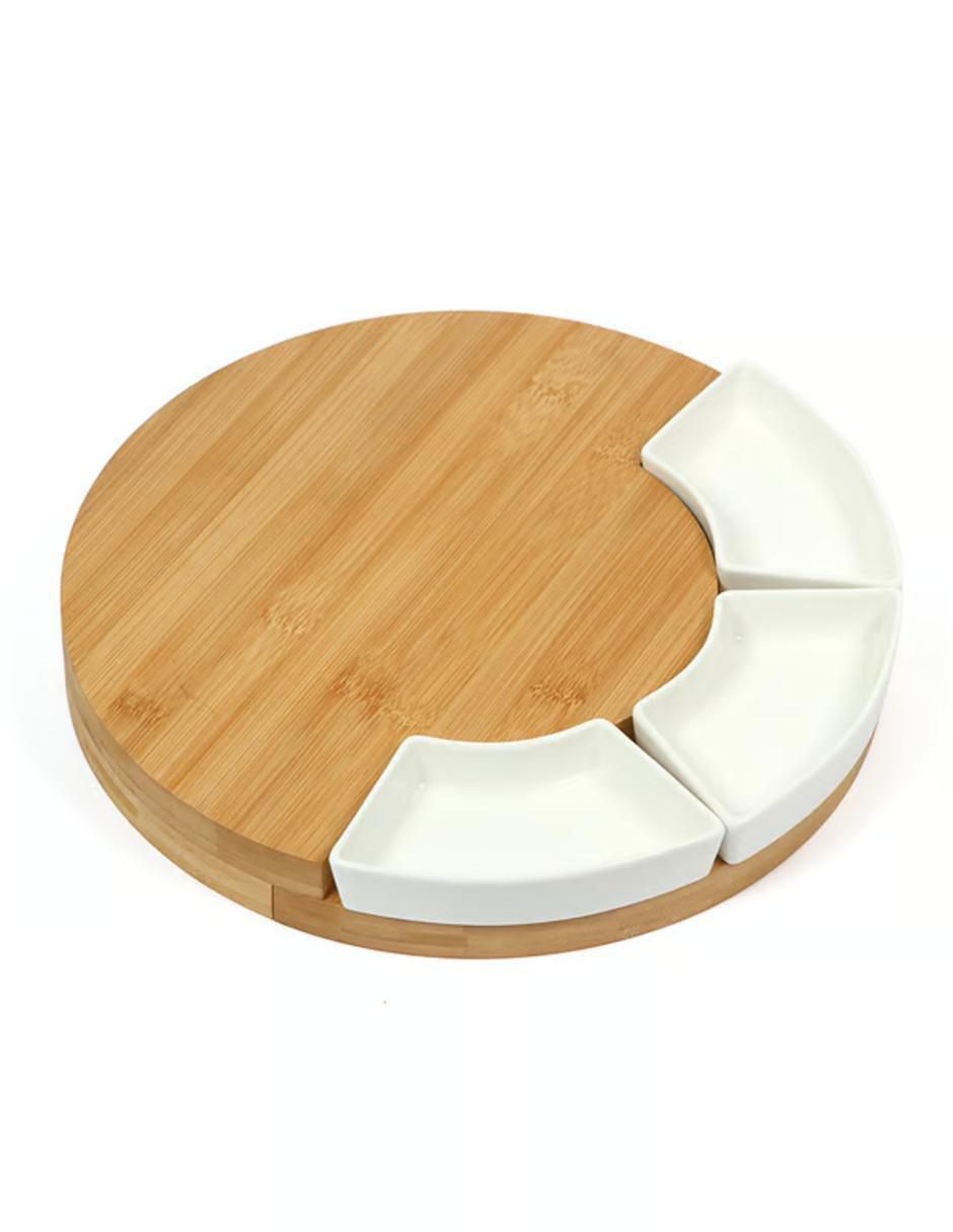Set tabla para queso de bambú 2