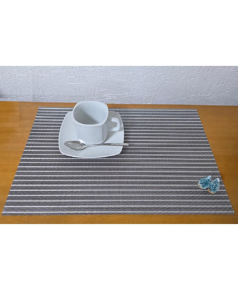 Set mantel individual rectangular de poliéster y poliuretano Linplat 18 4