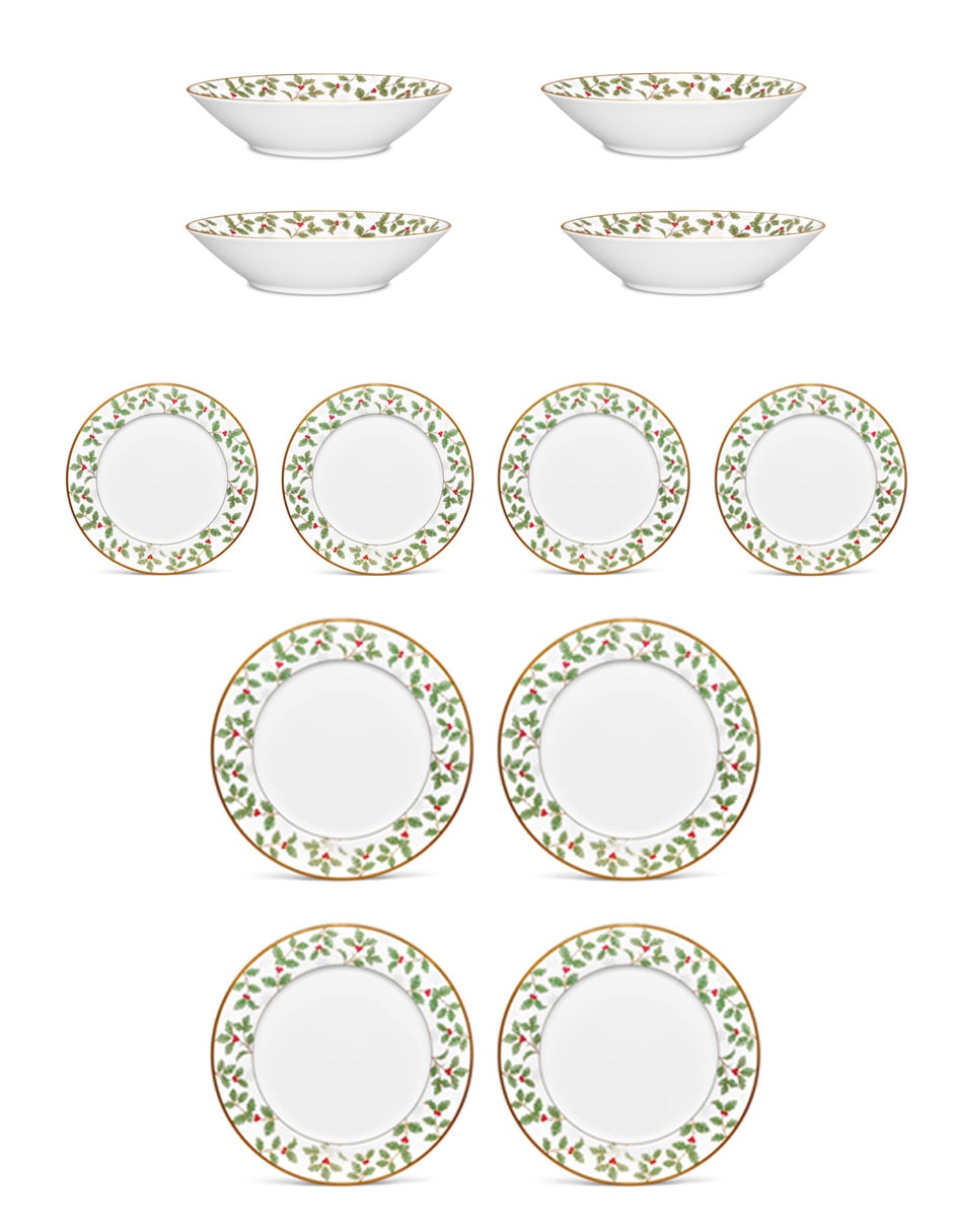 Vajilla Holly & Berry navidad de porcelana para 4 personas 2