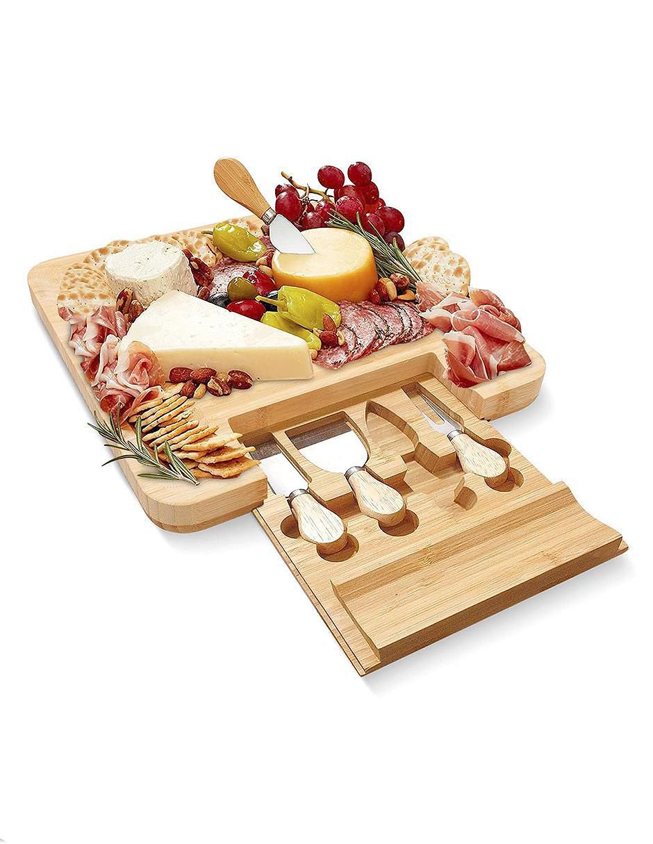 Set tabla para queso de madera