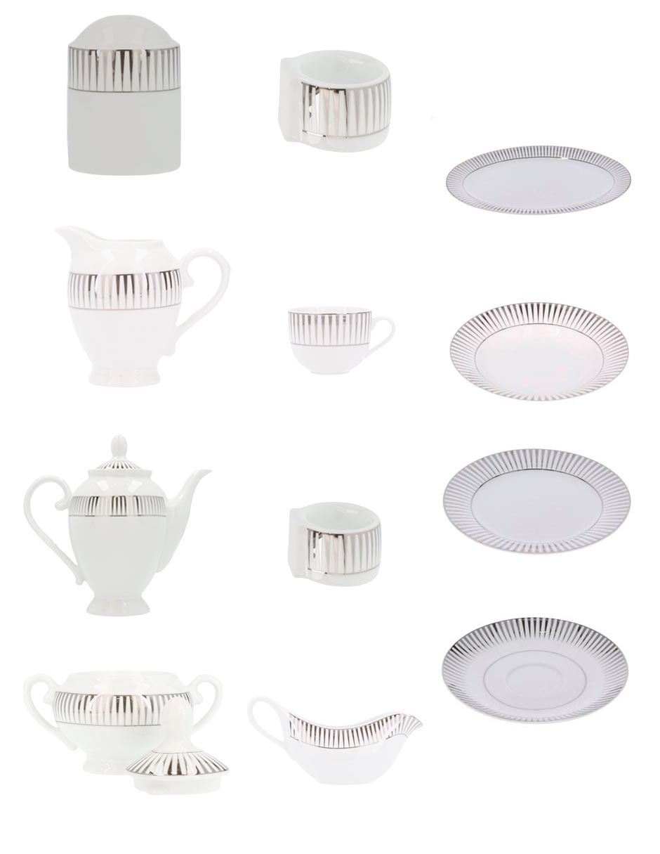 Vajilla atala de porcelana para 6 personas