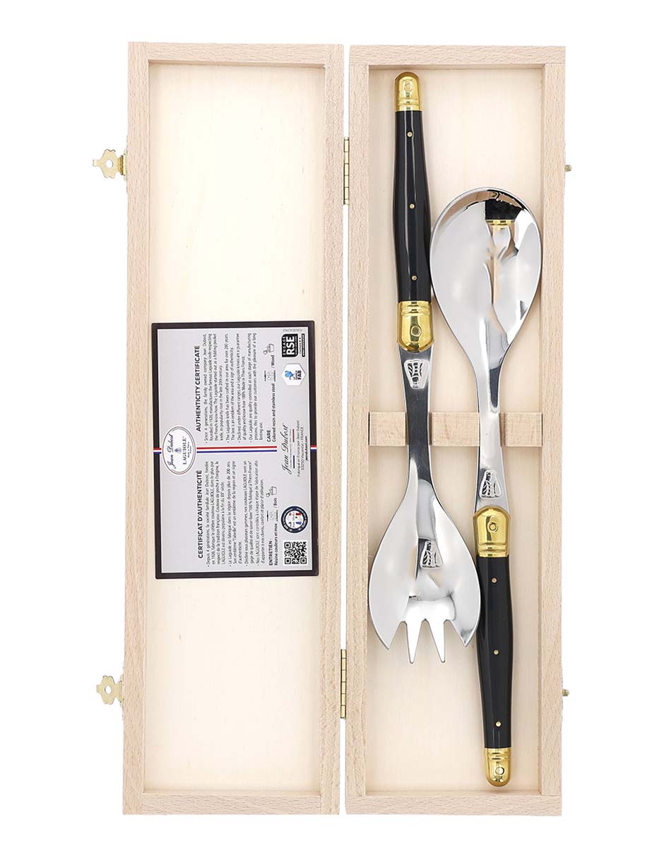 Set de cubiertos para ensalada ABS de acero inoxidable 2 piezas 4
