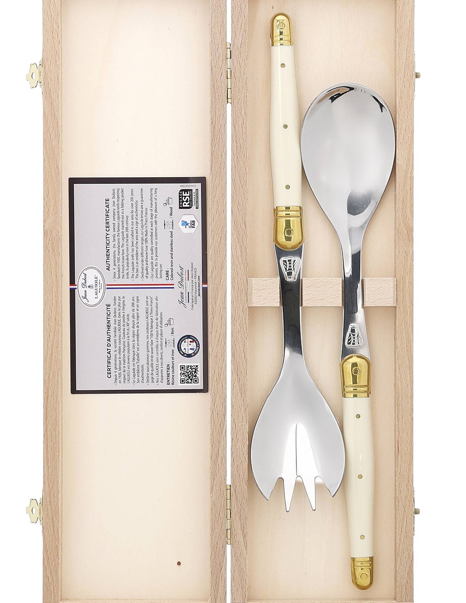 Set de cubiertos para ensalada de acero inoxidable 2 piezas 8