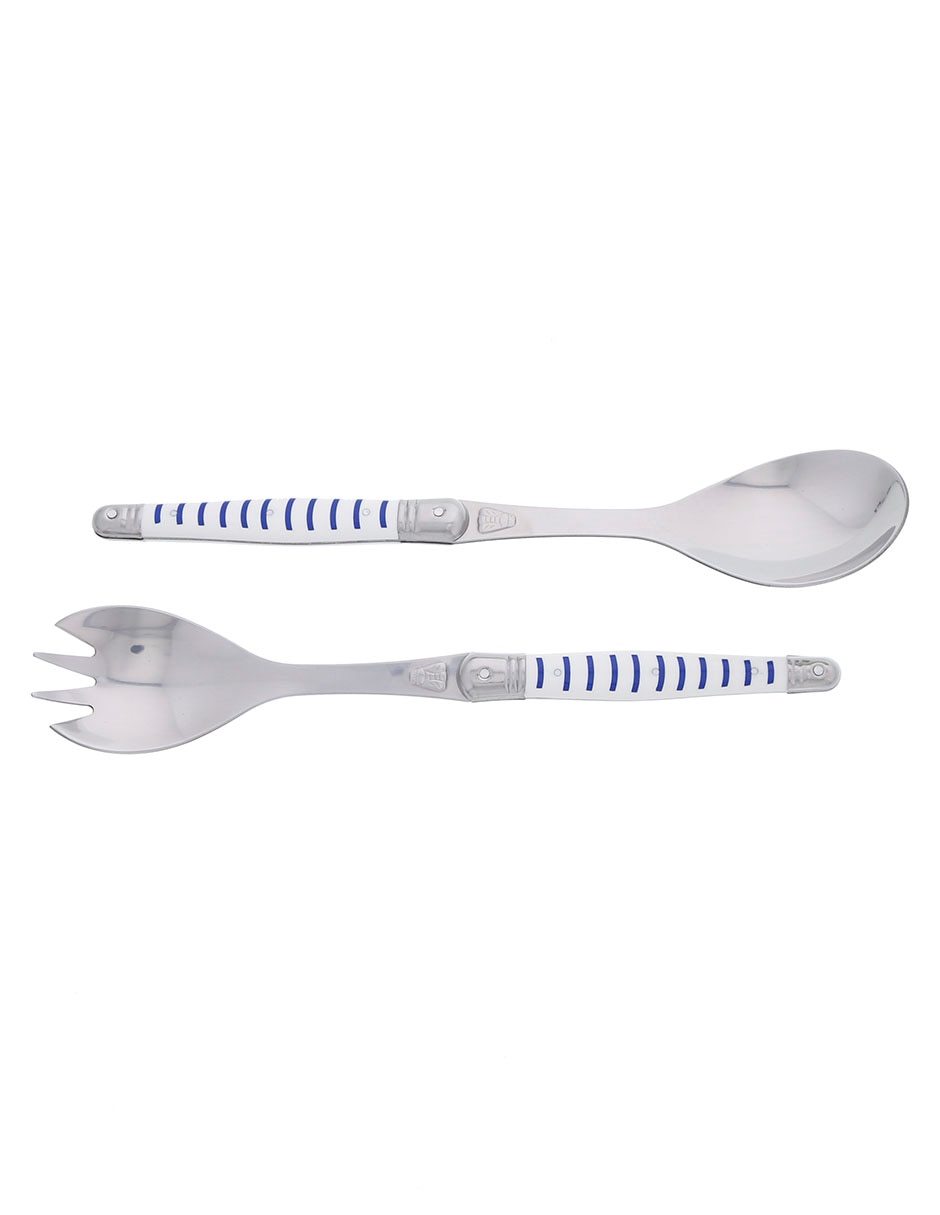 Set de cubiertos para ensalada Mariniere Blue de acero inoxidable 2 piezas Set de cubiertos para ensalada Mariniere Blue de acero inoxidable 2 piezas