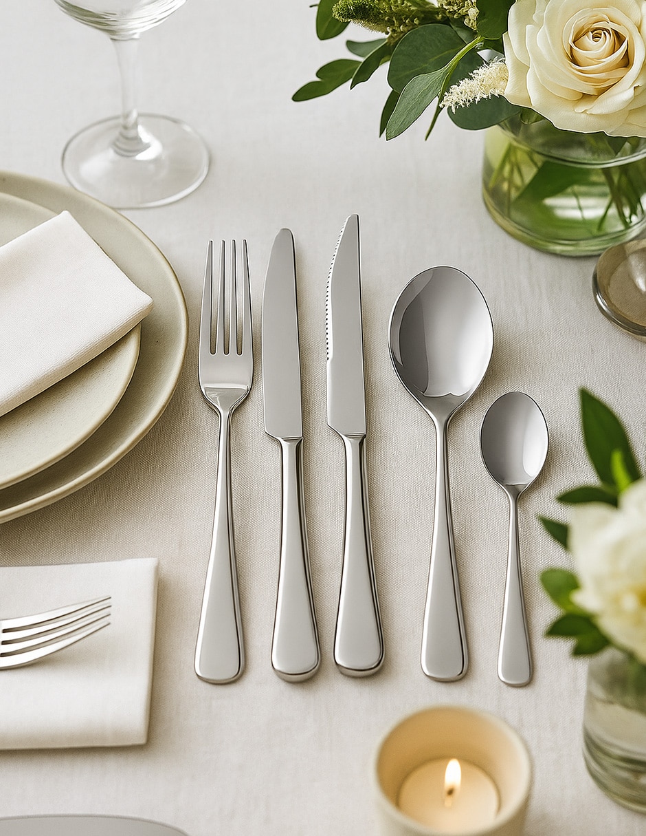 Set cubiertos Ceri de acero inoxidable 50 piezas 5