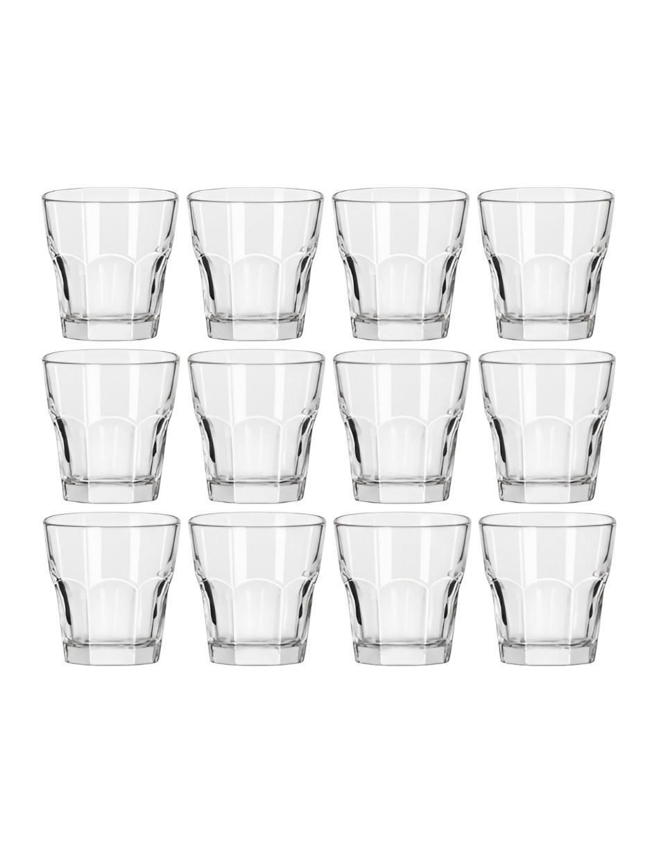 Set de vasos para whisky de vidrio con 12 piezas