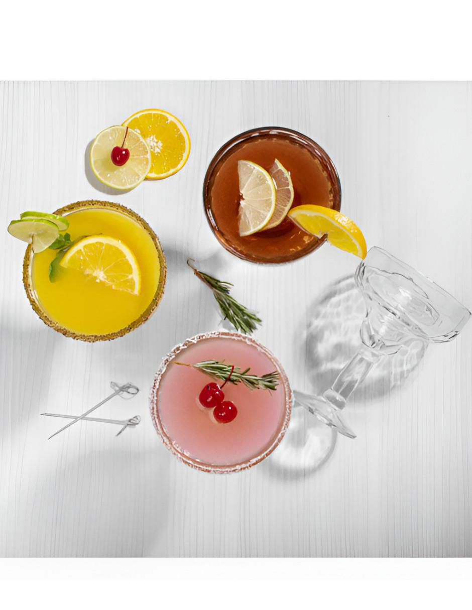 Set de copas para margarita de vidrio 4 piezas 2