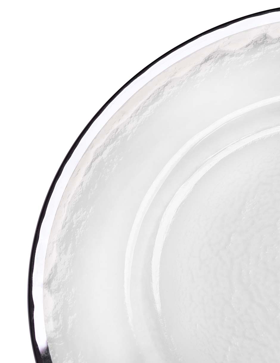 Plato base Glas Silver de vidrio 2