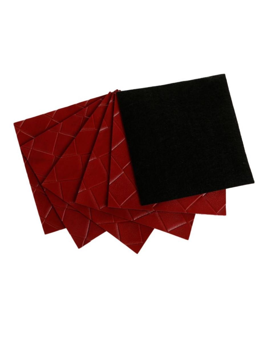 Set de Portavasos rojo 3